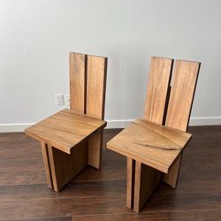 Coco Republic Alta Timber Solid Wood Accent Chairs