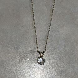 Half Carrot Diomond Necklace 
