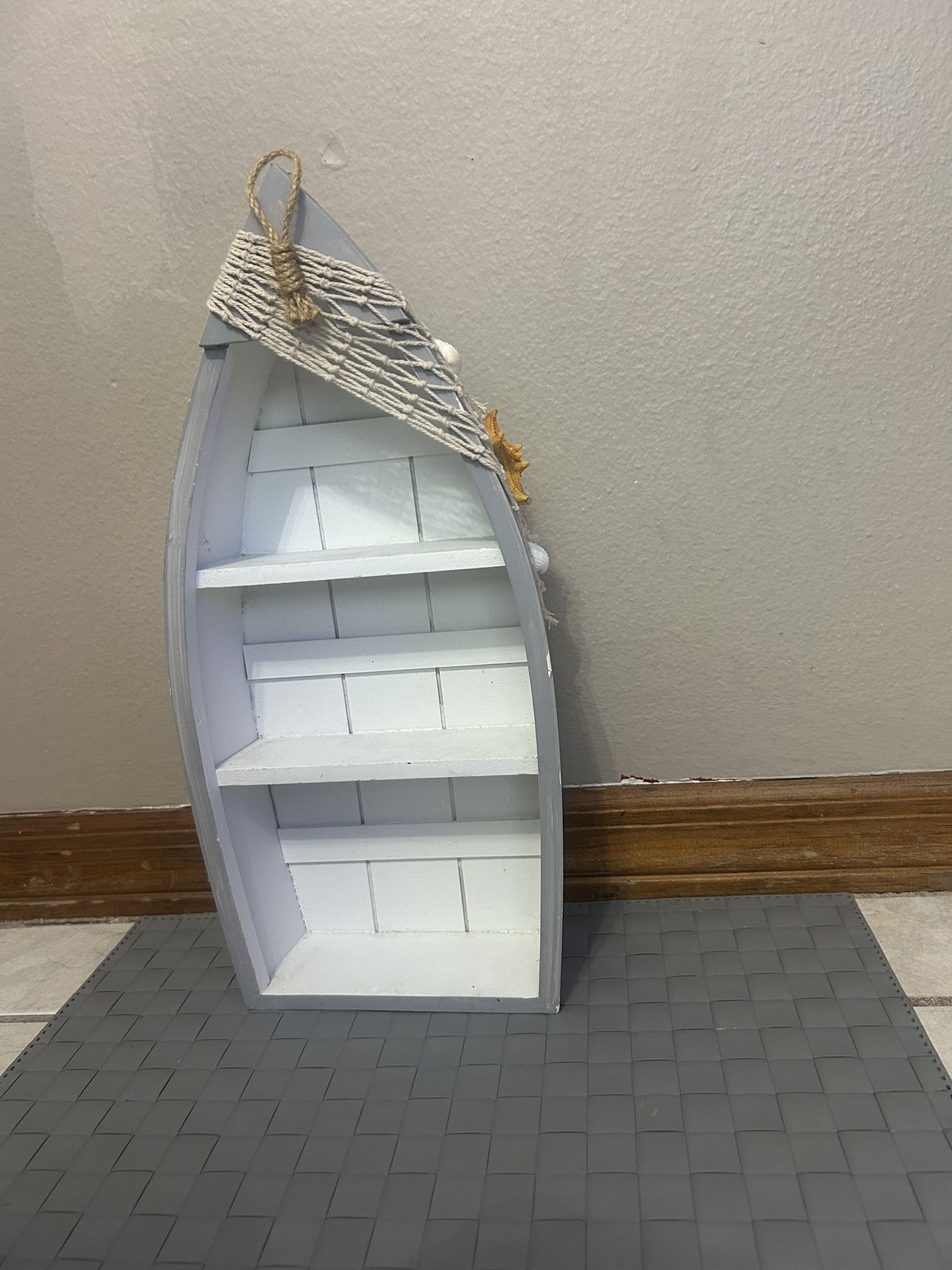 One. Wooden, Nautical Boat, Shelves