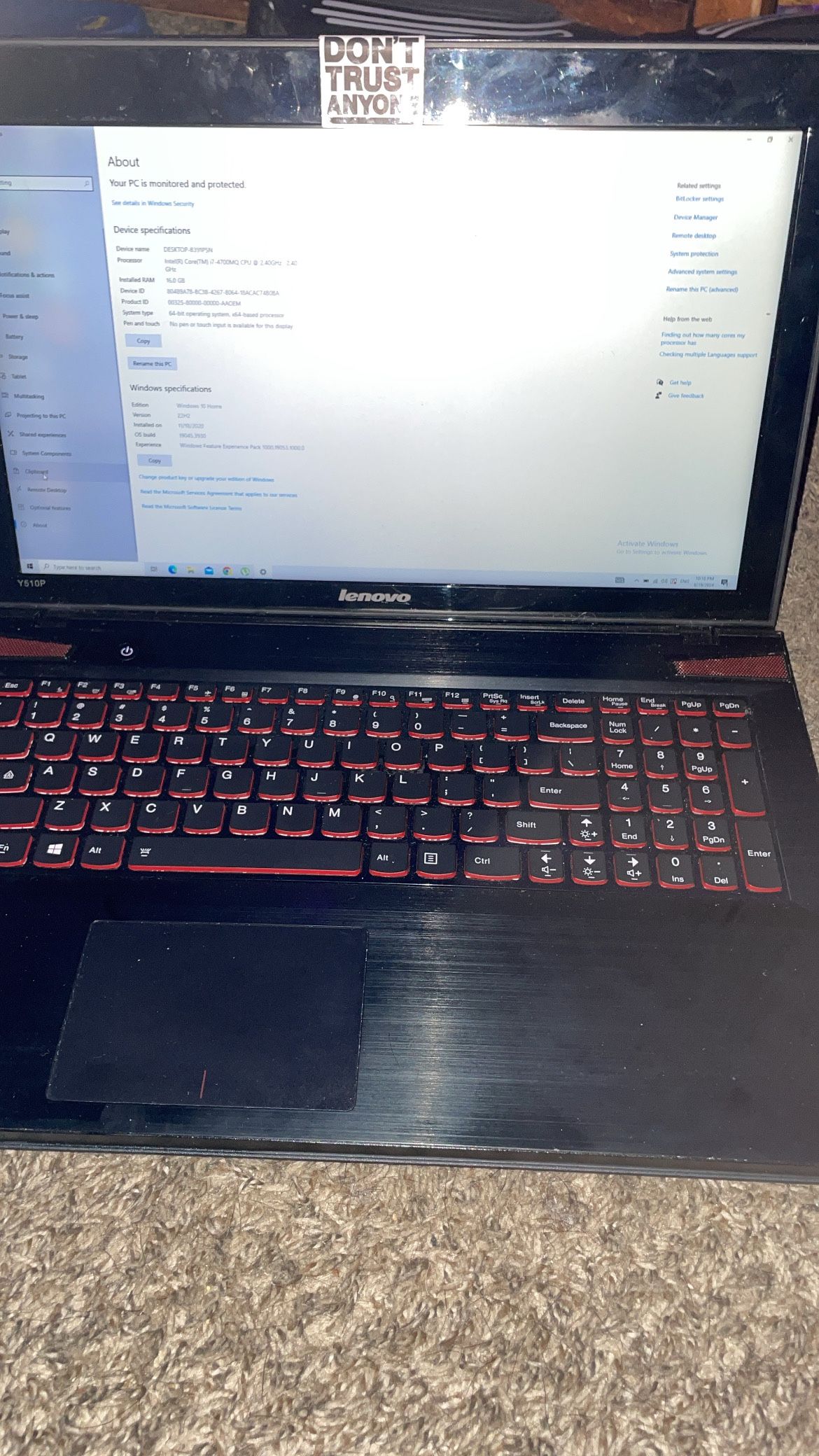 Lenovo Windows 10 Labtops