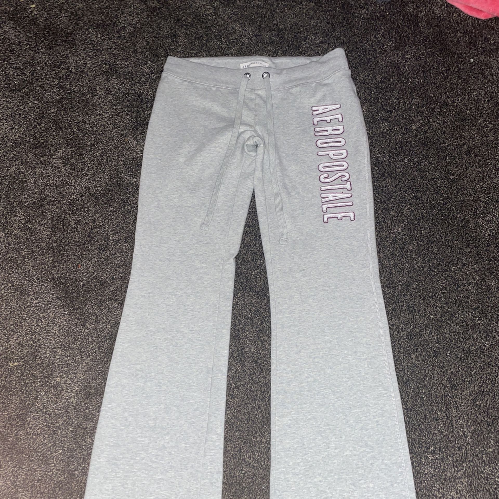 Medium Light Grey Aeropostale Flare Sweatpants