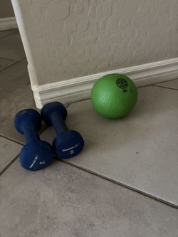 5lb Weights And 5lb Medicine Ball