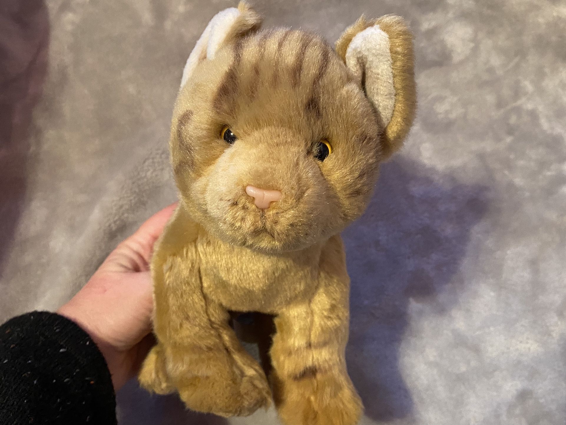 Nat and Jules Playful Small Tabby Cat Children's Plush Stuffed Animal Toy