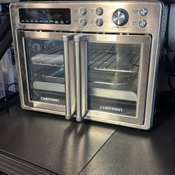 Chefman 10-in-1 Stainless Steel French Door Toaster Oven Air Fryer