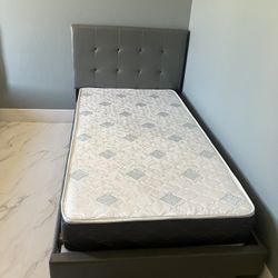 Twin Size Bed Frame With Mattress 