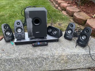 Logitech Sound System And Panasonic DVD Player 