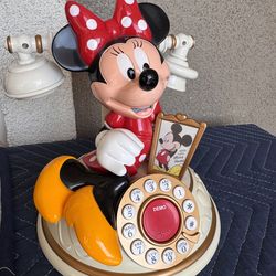 Vintage Disney Desk Telephone Telemania Minnie Mouse