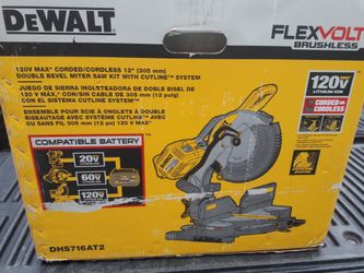 DeWalt flexvolt 120 Max cordless brushless 12 in miter saw for Sale in Tampa FL OfferUp