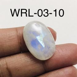 White Rainbow moonstone Oval Shape Cabochon-WRL-03-10
