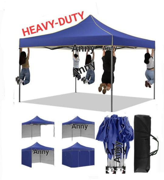 10x10 Pop Up Canopy Heavy Duty Party Tent with Removable Sidewalls Or Without Sides Sandbags and Rolling bag.Easy Up Outdoor Wedding Commercial Canopy