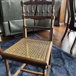 Antique Accent Cane  Side Chairs