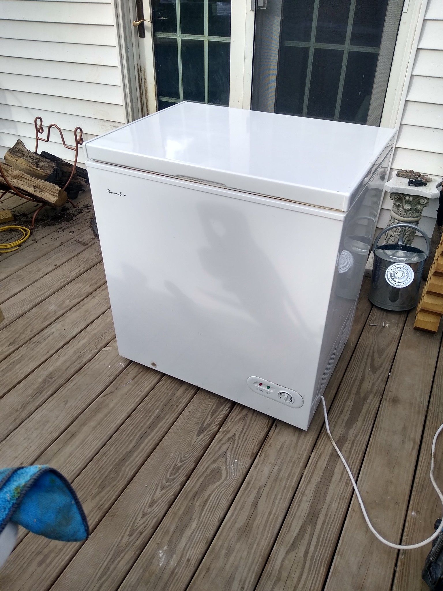 Fairly new professional series chest freezer works great moving need to sell quick