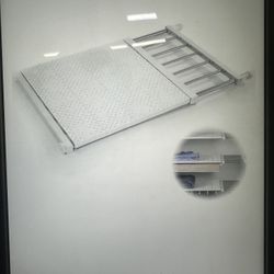 ChoiCARE Closet Tension Shelf & Rod, Adjustable Organizer for Closet, Expandable Closet Tension Shelf Storage Rack for Cabinet Wardrobe Cupboard Kitch