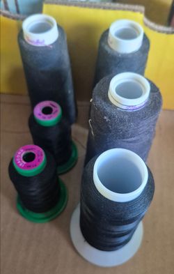 Grey & black  Ackermann isacord embroidery thread ( from panorama city)