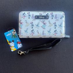 Disney Mickey & Friends Zip-Around Wallet - New With Tags