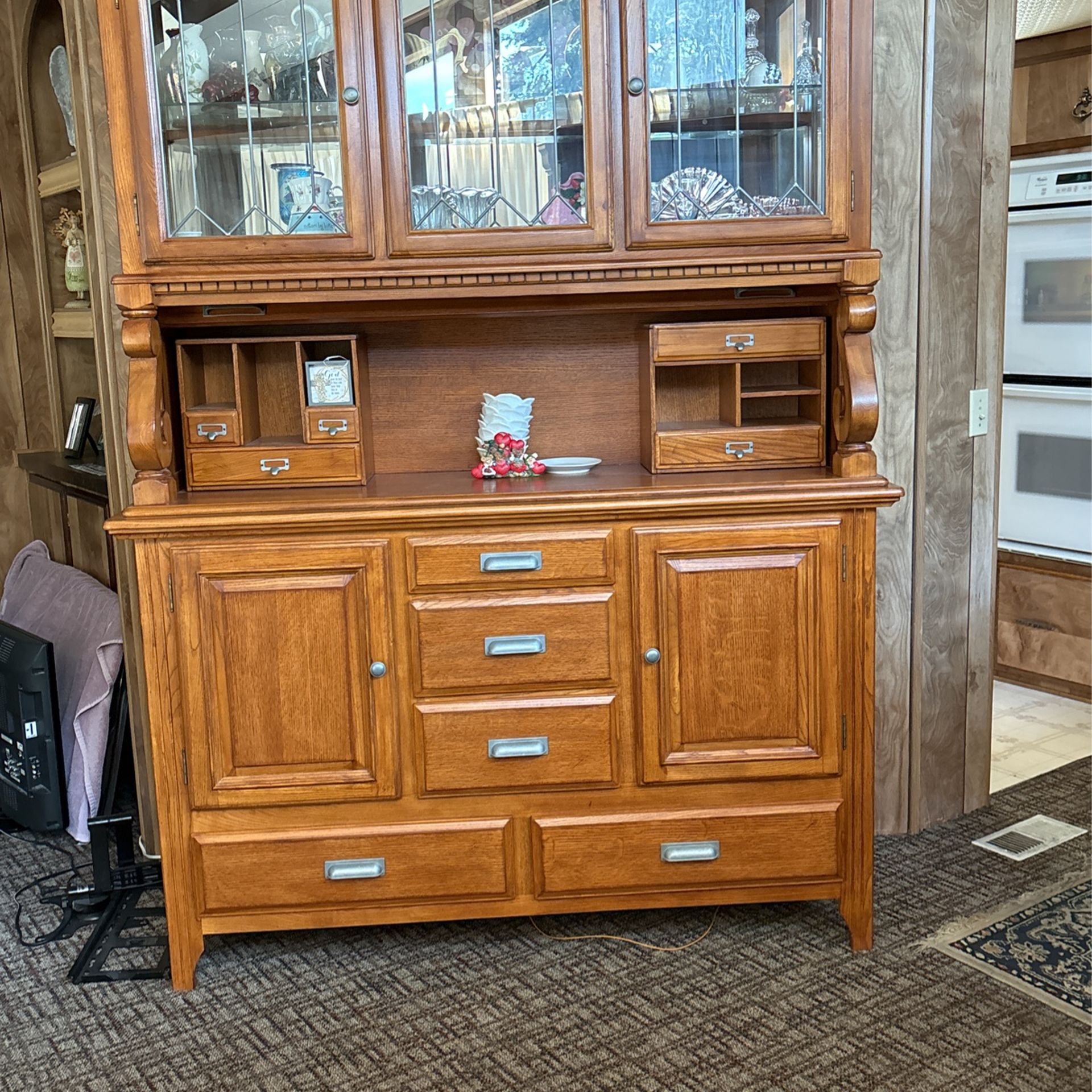 Oak China Hutch