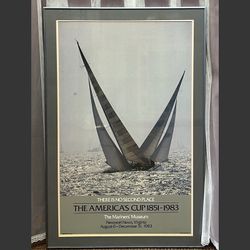"The America's Cup 1(contact info removed)" exhibition poster at The Mariners' Museum in Newport News, Virginia.