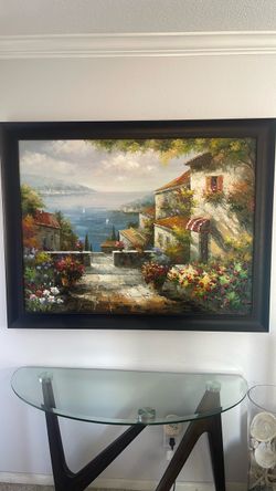 Large 54” x42”  Beautiful Acrylic framed  painting