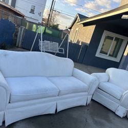 Couches Set.  Missing Feet’s.  $130 Deliver Available Small Fee