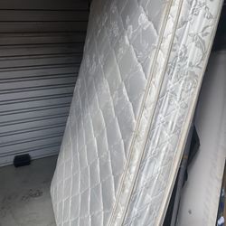 Full size bed frame and mattress