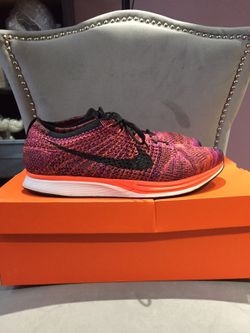 Men's Nike Flyknit Racer Black/Black-Hyper Orange-Vivid Purple