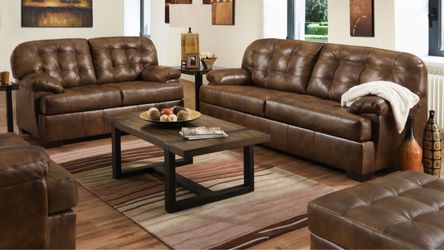 Soft Touch leather Sofa and loveseat!