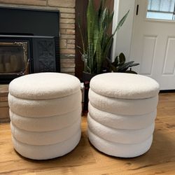 2- 19” Round Storage Ottoman