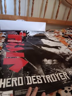 Super Rare Godzilla Pre order poster on ps4