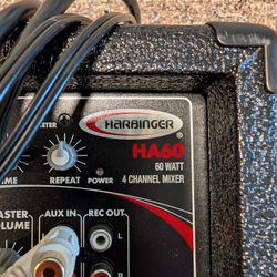 Harbinger HA60 Power Amplifier 60 Watt 4 Channel Mixer