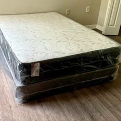 New FULL SIZE MATTRESS WITH BOX SPRING SET COLCHONES NUEVOS MATRIMONIALES 