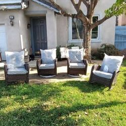 2 swivel chairs 2 rocking chairs 4 piece patio furniture set 🆕🚛🚎🆕