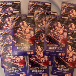One Piece Card Game The Azure Sea’s Seven sleeved packs (14 packs)