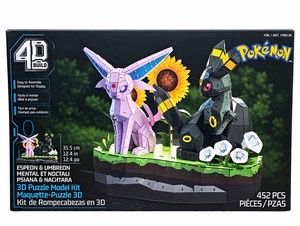 4D Build Pokemon Espeon & Umbreon 3D Puzzle Kit, 452 pcs Model