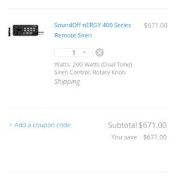 Soundoff Signal  481csr Series Siren/Light Control Unit