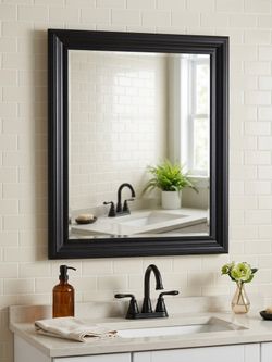 🔥 Glacier Bay Black Framed Mirror (23.5" x 28.5") – Only $25 (Retail $50+) 🔥