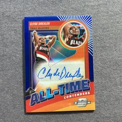2024 Panini All-Time Contenders Optic #08/75 Clyde Drexler signed. Negotiable 