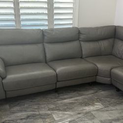 Leather Recliner Sectional Sofa