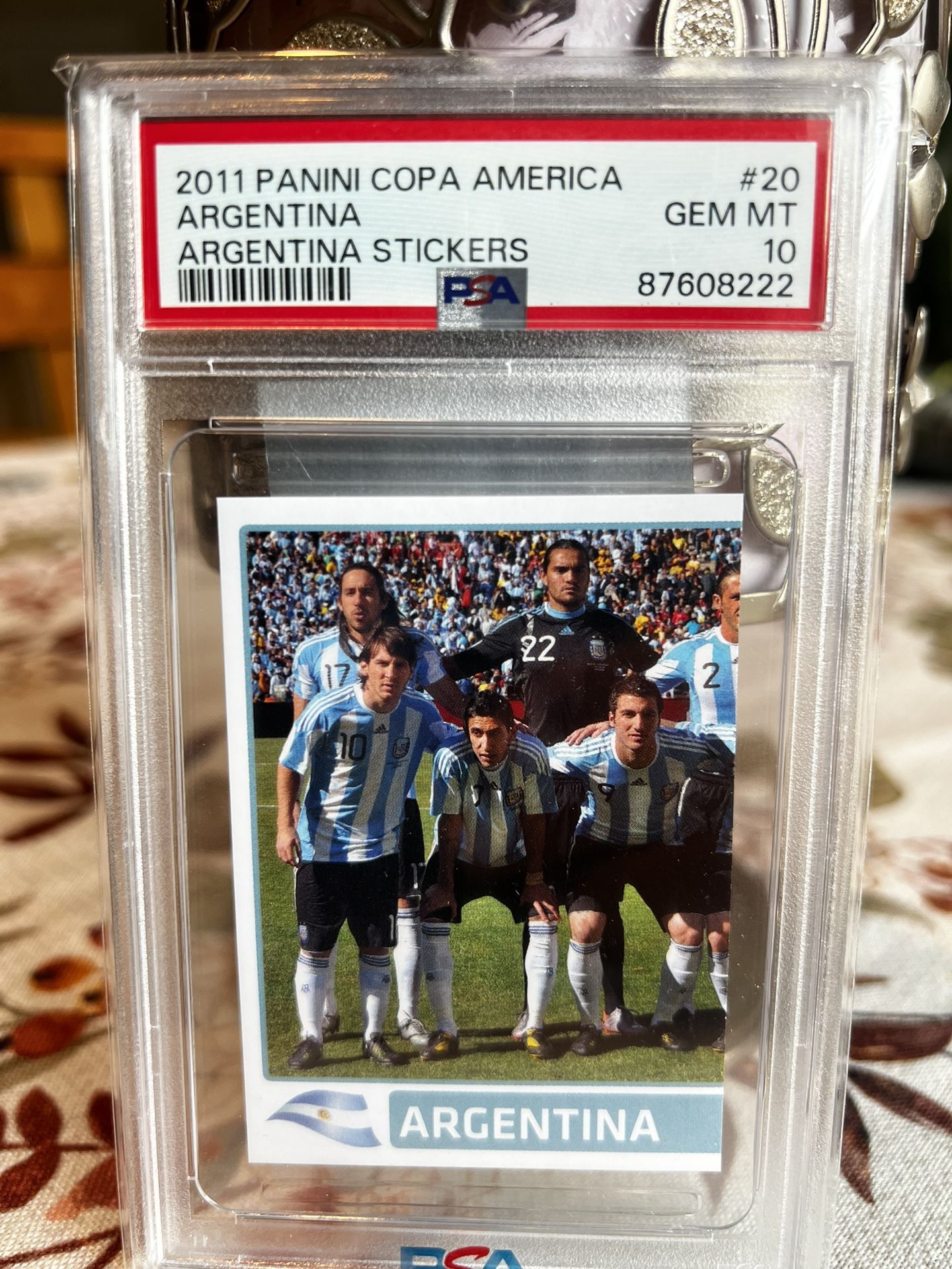 2011 Panini Copa América Argentina Sticker Lionel Messi # 20 PSA 10