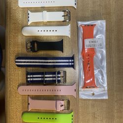 ALL NEW 42/44 APPLE TYPE WATCH BANDS ALL FOR $30.00 ALL MY LISTINGS ARE AVAILABLE NO MATTER HOW OLD THE LISTING IS. IF STILL LISTED ALL  ARE AVAILABLE