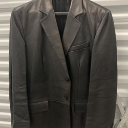 Gorgeous VERSACE Black Leather Jacket - lays like butter - Like New - 52 Euro / 42 Mens