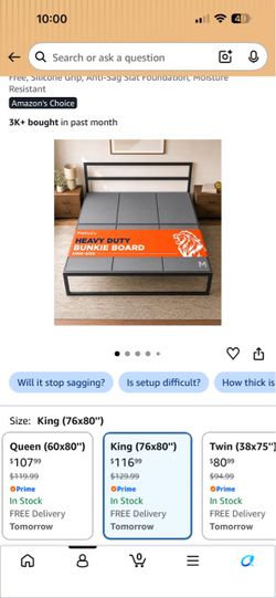 King size bunkie board