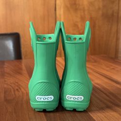 Green Crocs Handle-It Rain Boots