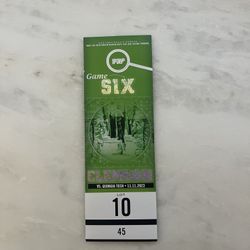 Clemson Vs Ga. Tech Lot 10 Parking Pass