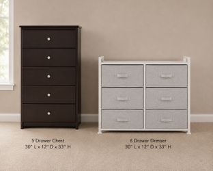 Black and brown wood dresser
