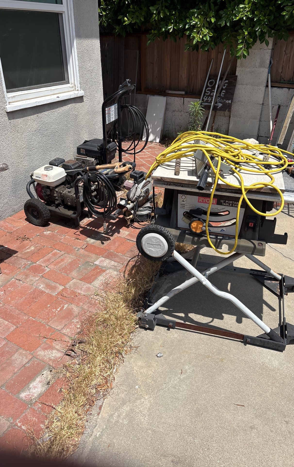 Power Washers Table Saw As Is