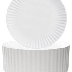 9” Coated White Plates 12 Pack Of 100 Count