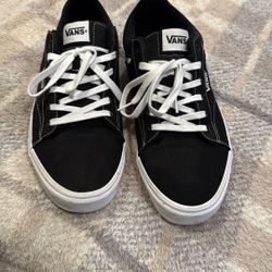 Men’s Black Canvas Vans  Size 13