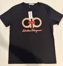Salvatore Ferragamo Graphic T-Shirt – Black – New with Tags