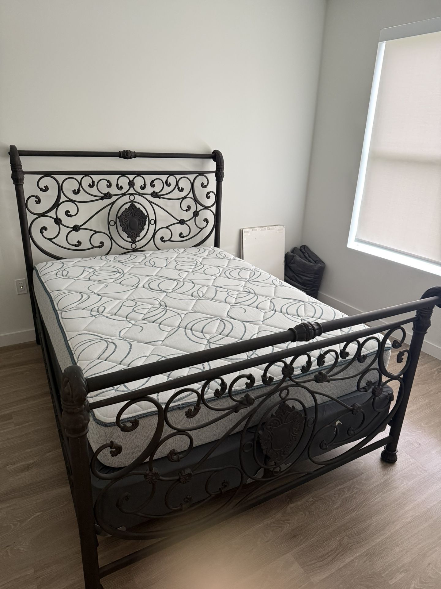 Queen Bed Frame & Mattress