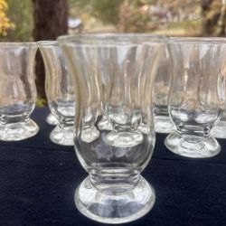 Vintage Jelly Jar Juice Footed Glasses